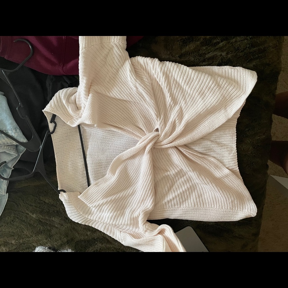 Cross Back Knit Sweater